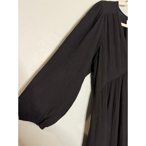 XIRENA Ella Tiered Cotton Gauze Maxi Dress in black - Picture 6 of 8